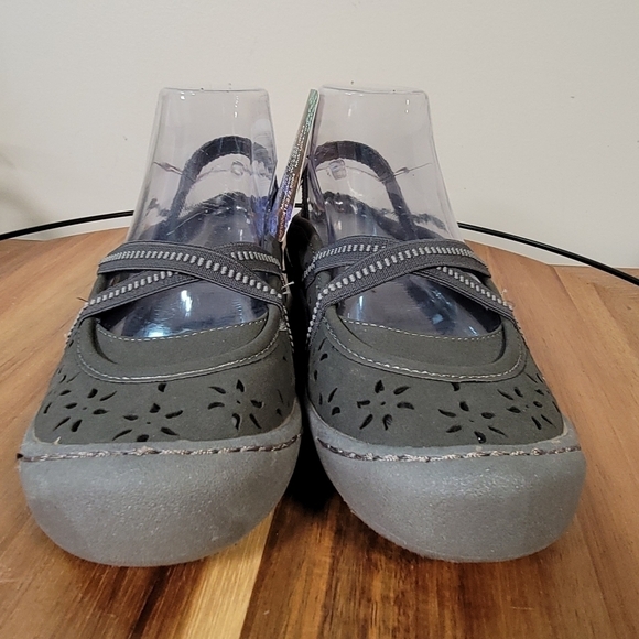 NEW Muk Luks Erin Dark Gray Sling Back Mary Jane Flats Size 6 - Picture 12 of 14